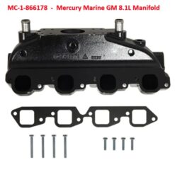 This is the direct replacement, water cooled, exhaust manifold for the Mercruiser 8.1L 496 cubic inch engine.